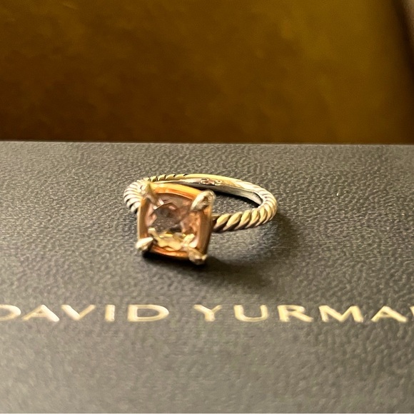 David Yurman Jewelry - David Yurman 18K Rose Gold Diamond Morganite Chatelaine Ring